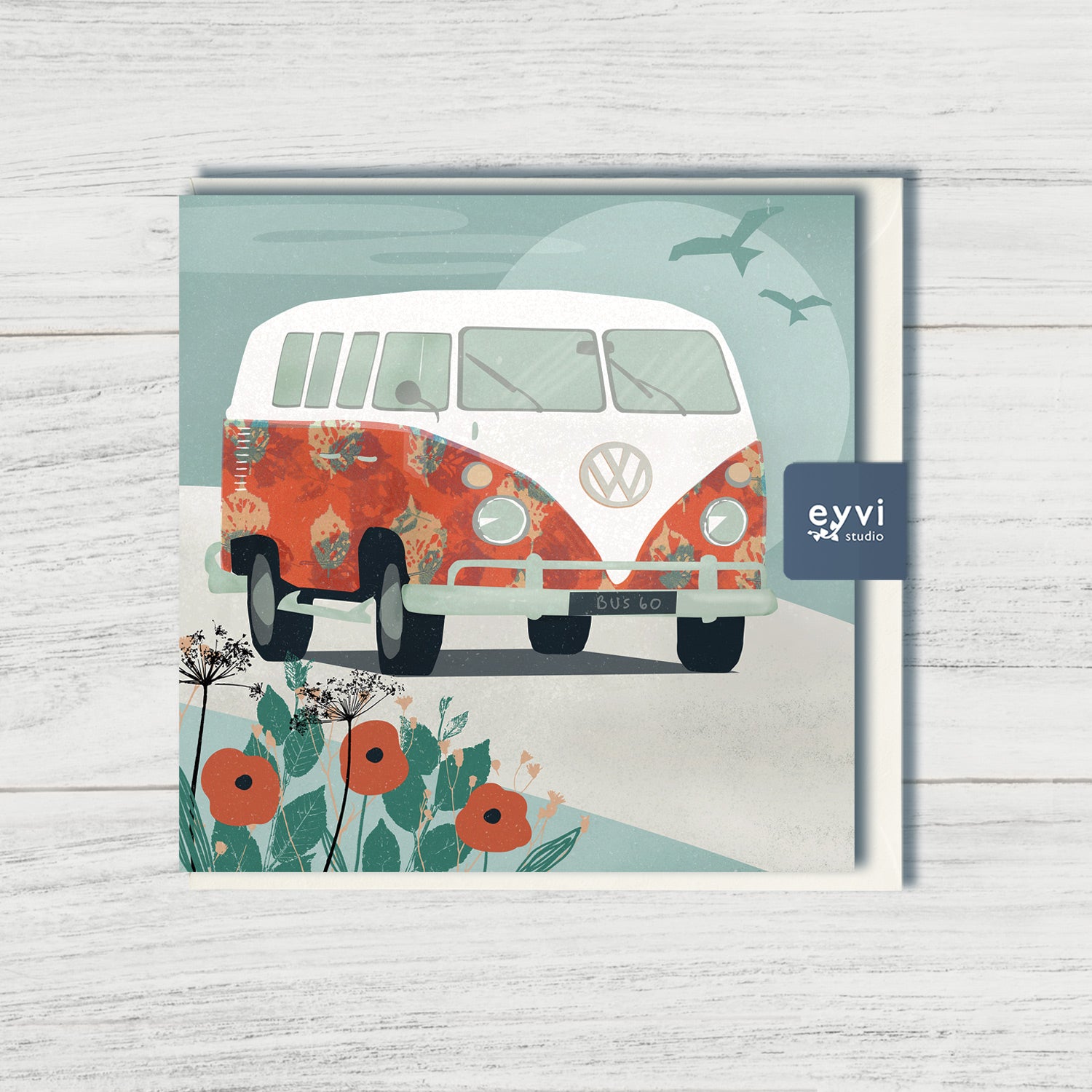 Bus '60 - Campervan Greetings Card