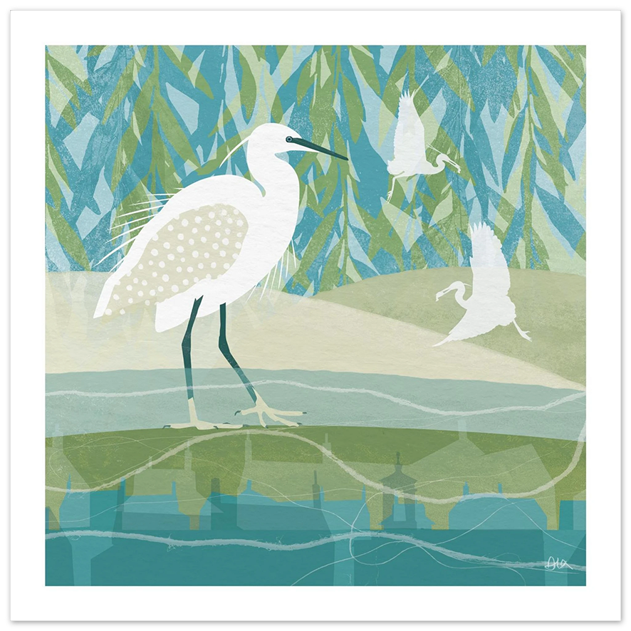 Hambleton Egrets Giclée Art Print
