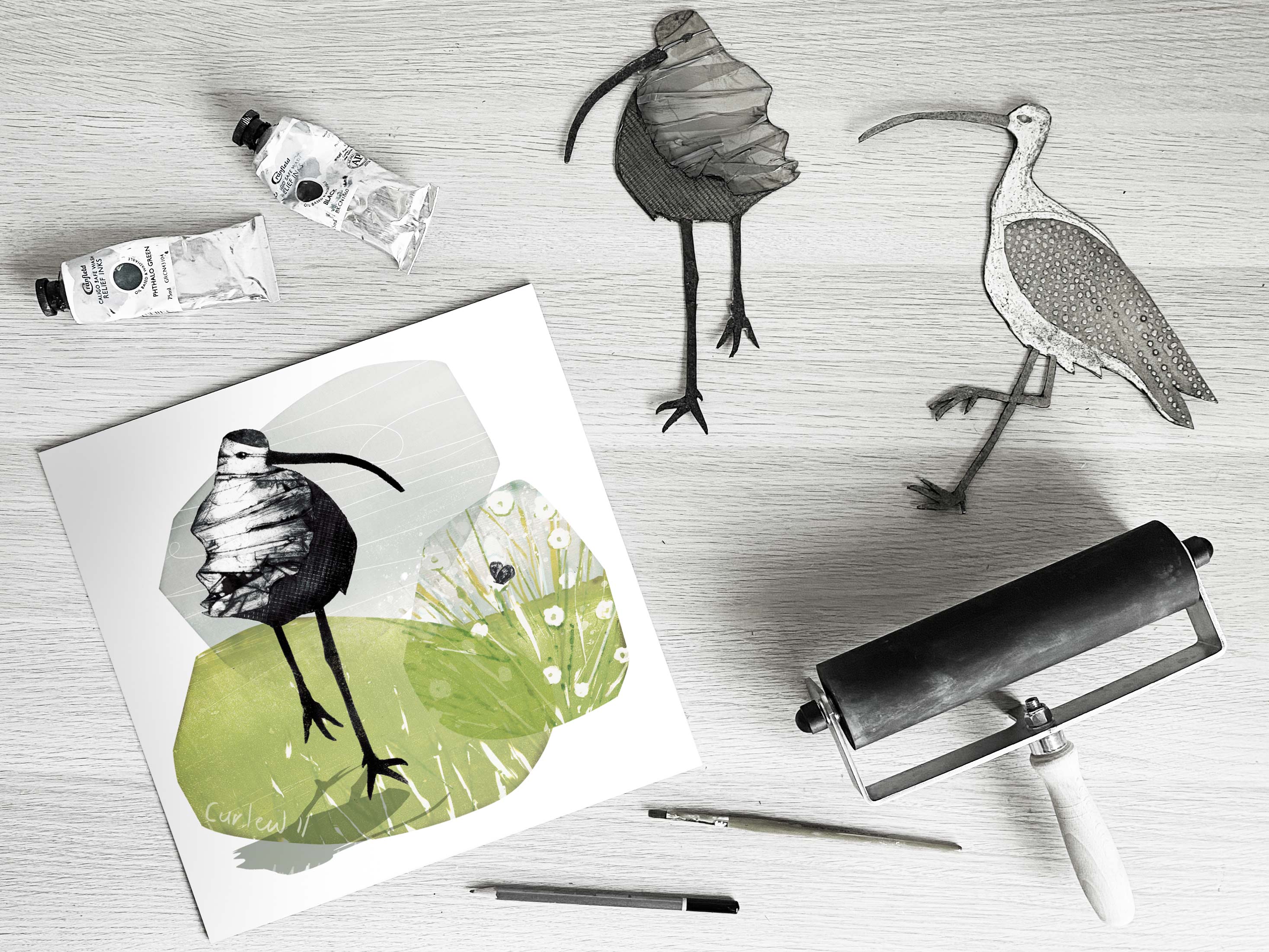 Curlew II Bird Giclée Print