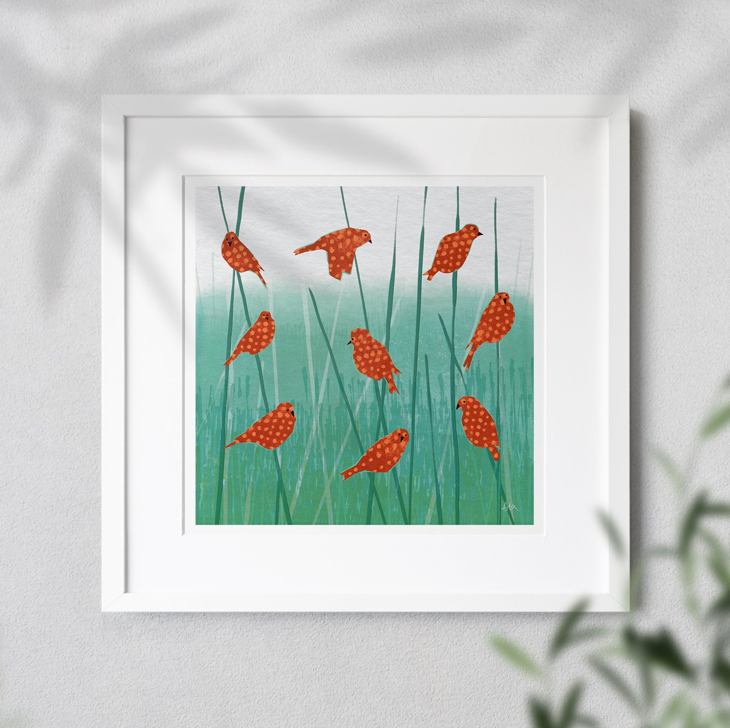 'Linnets I' Fine Art Giclée Bird Print