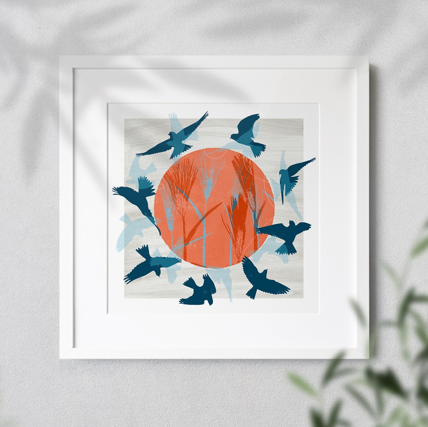 Skylarks Ascending Bird Art Print