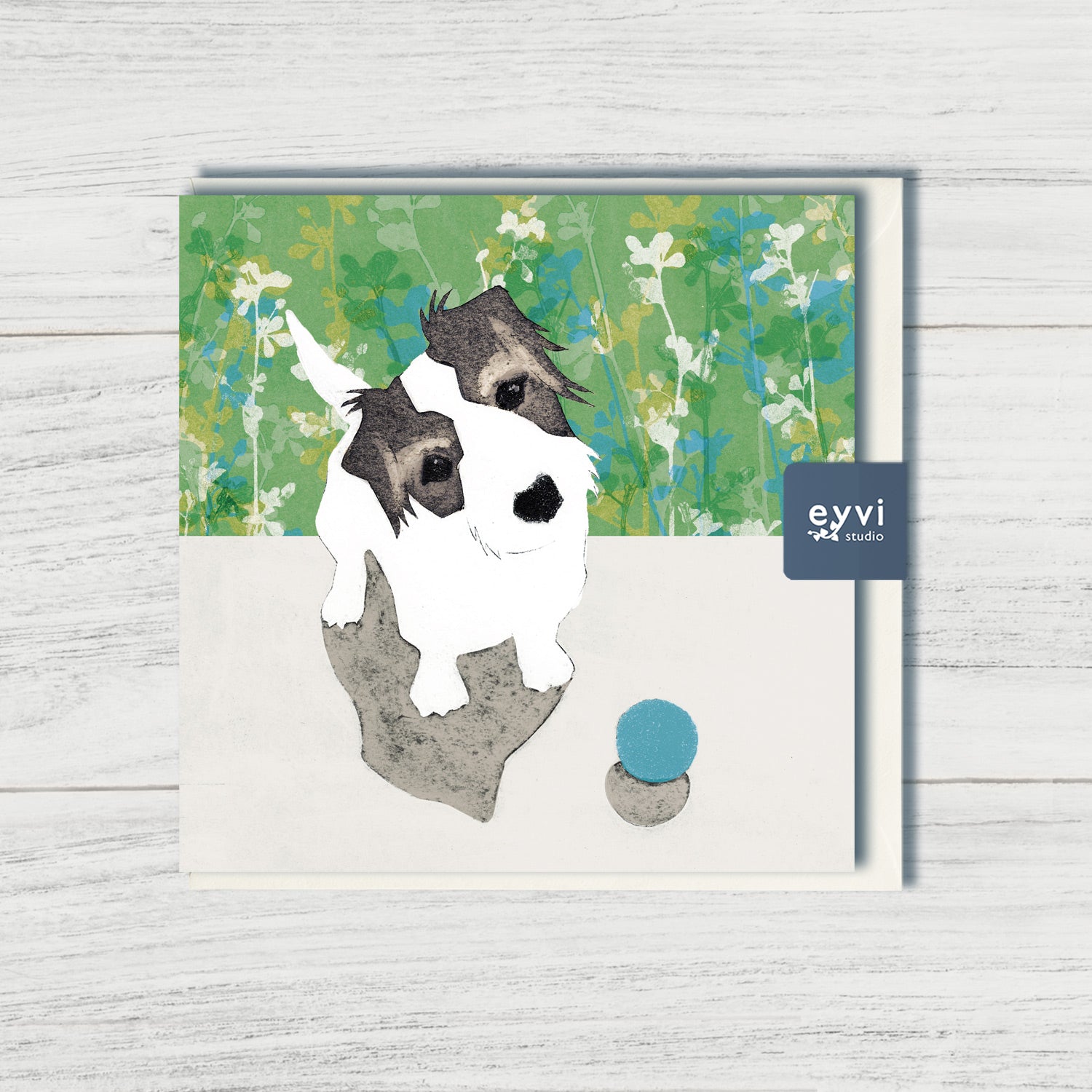 Let's Play - Parson Terrier Dog Greetings Card