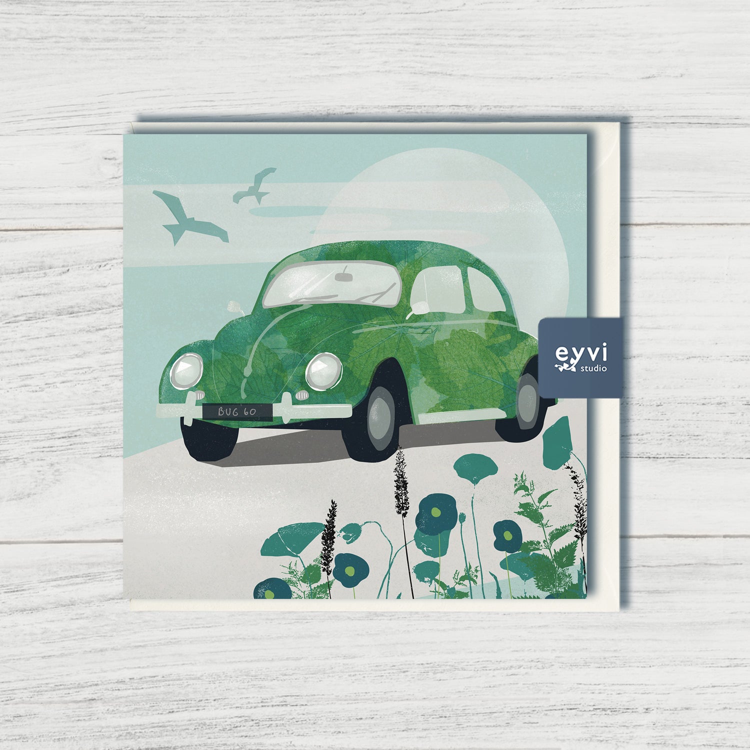 Bug '60 - Beetle Car Greetings Card