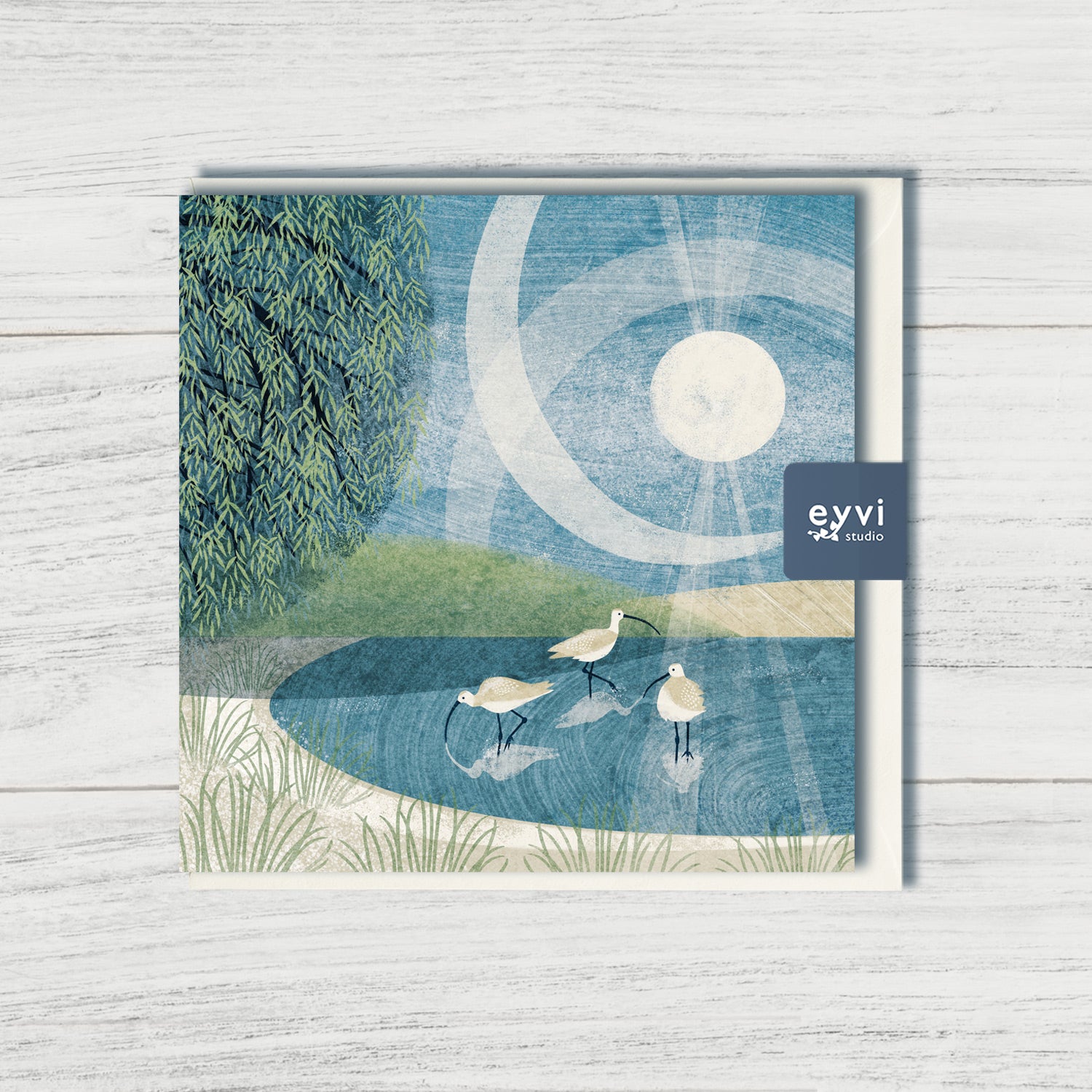 Evening Call - Curlew Greetings Card