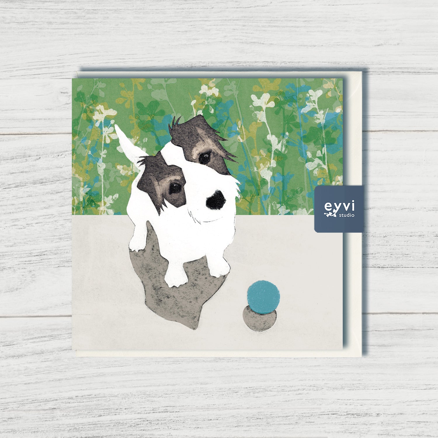 Let's Play - Parson Terrier Dog Greetings Card