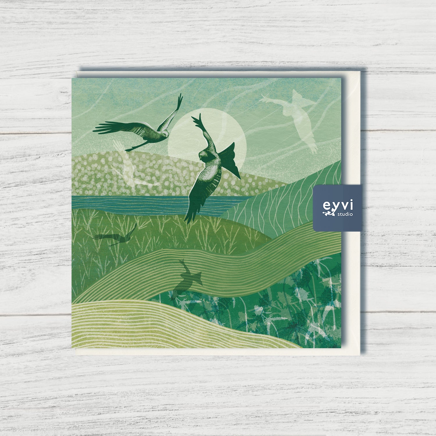 Patchwork Kites - Bird Greetings Card