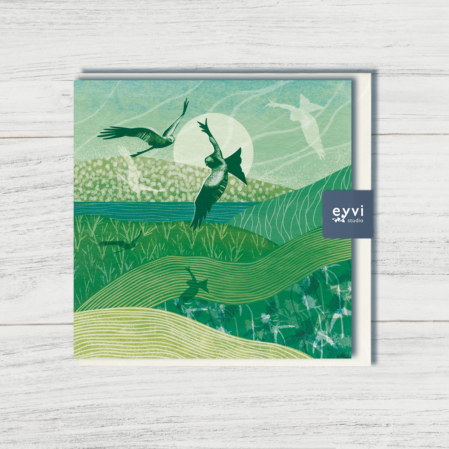 Patchwork Kites - Bird Greetings Card
