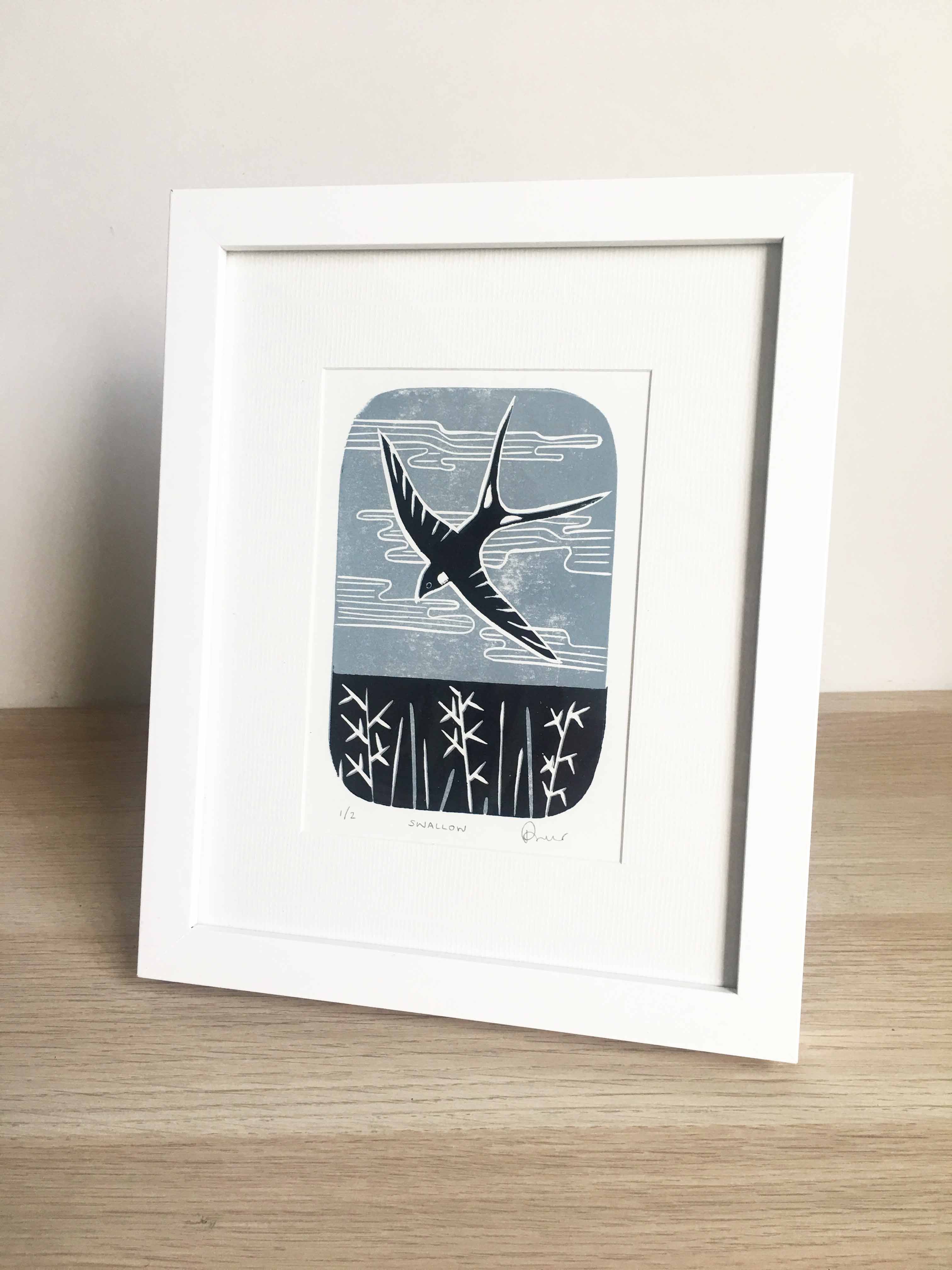 Original 3 Bird Linocut Series